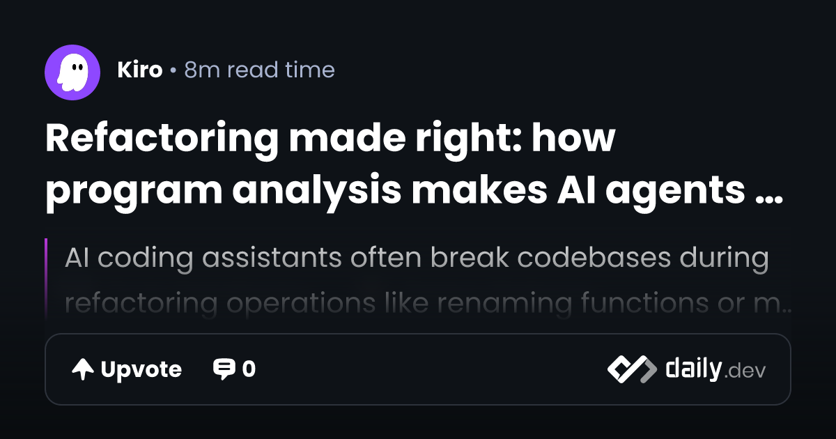 Refactoring made right: how program analysis makes AI...