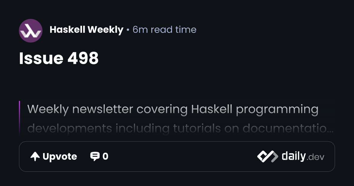 Issue 498 | daily.dev