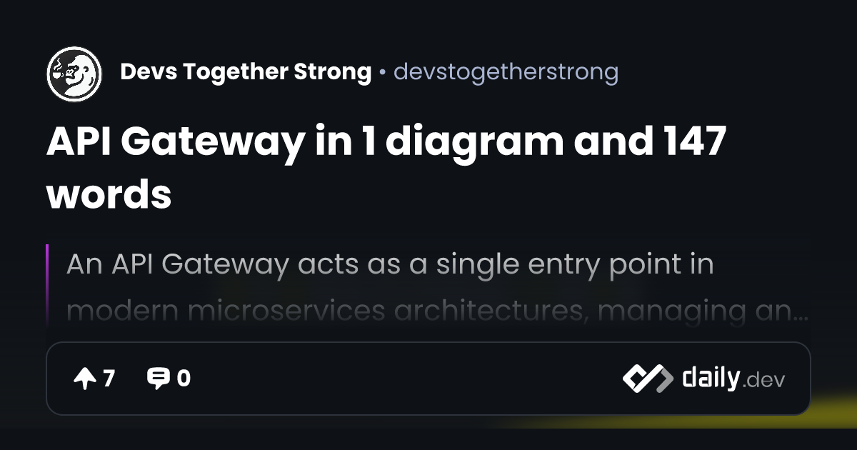 API Gateway in 1 diagram and 147 words | daily.dev