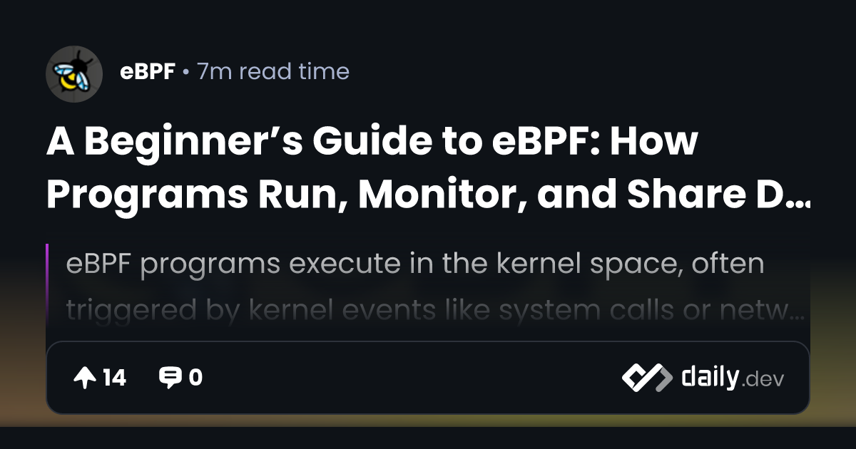 A Beginner’s Guide to eBPF: How Programs Run, Monitor,...