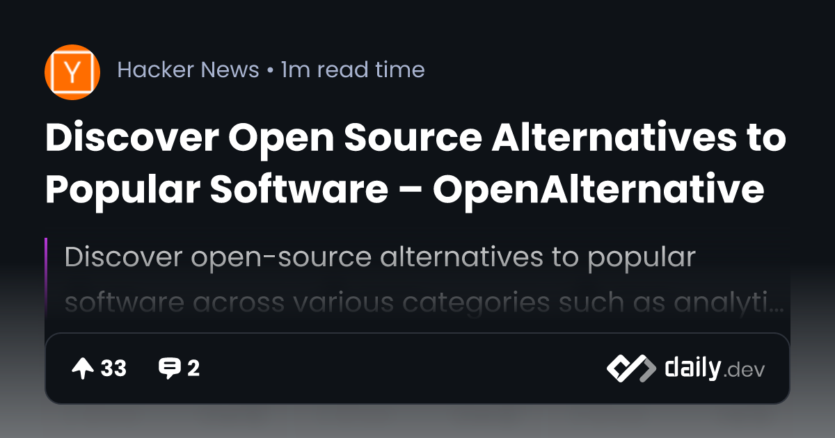 discover-open-source-alternatives-to-popular-software-openalternative