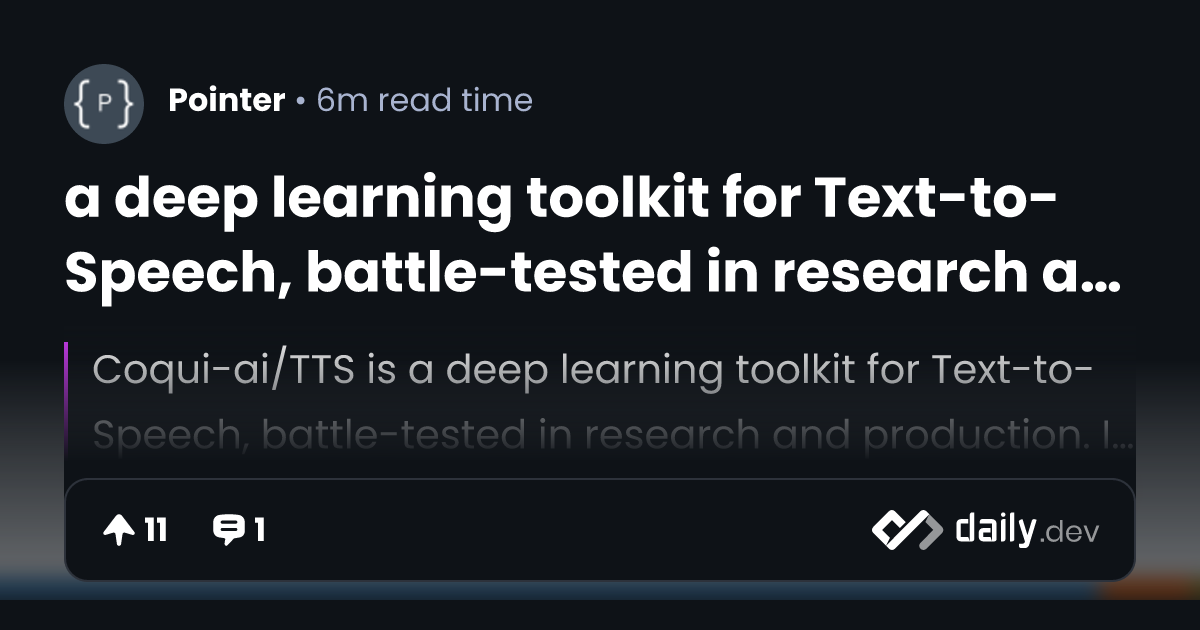 a deep learning toolkit for Text-to-Speech,...