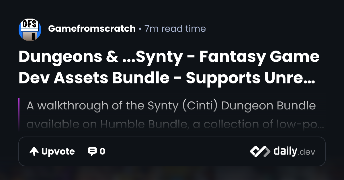 Dungeons & ...Synty - Fantasy Game Dev Assets Bundle