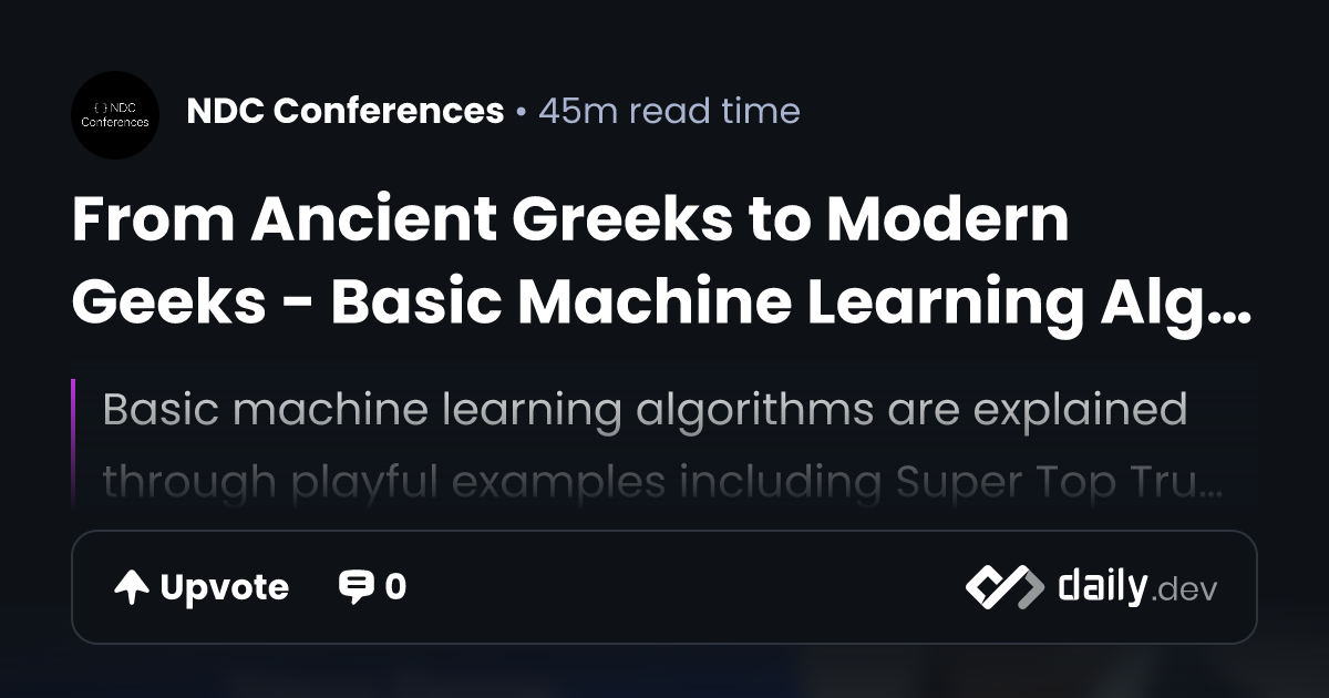 From Ancient Greeks to Modern Geeks - Basic Machine...