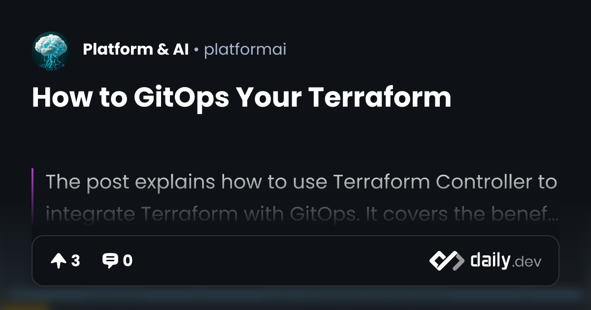 How to GitOps Your Terraform | daily.dev