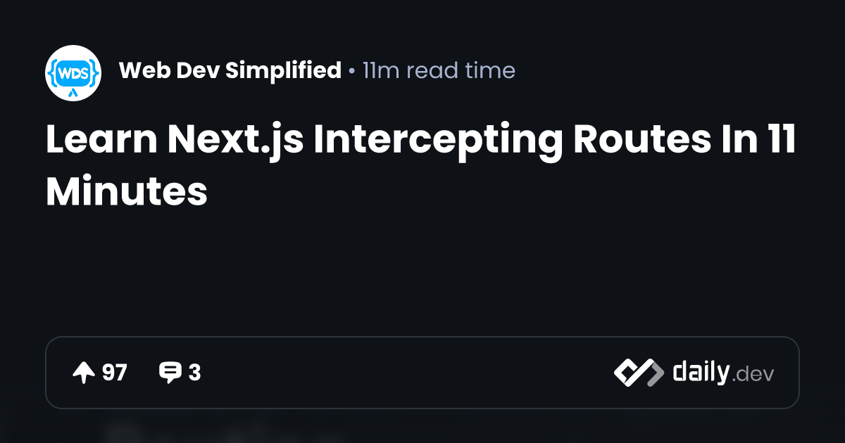 Next Js Intercepting Routes