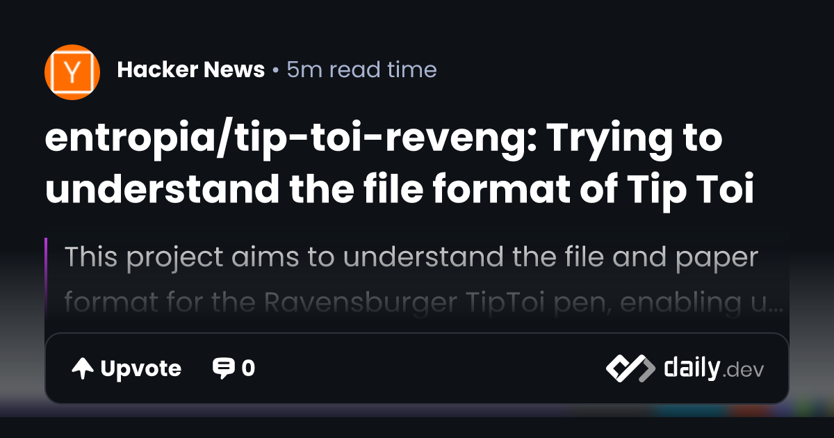 entropia/tip-toi-reveng: Trying to understand the file format of Tip ...