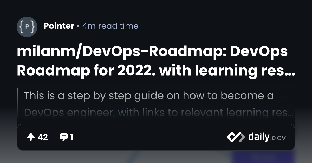 milanm/DevOps-Roadmap: DevOps Roadmap for 2022. with...