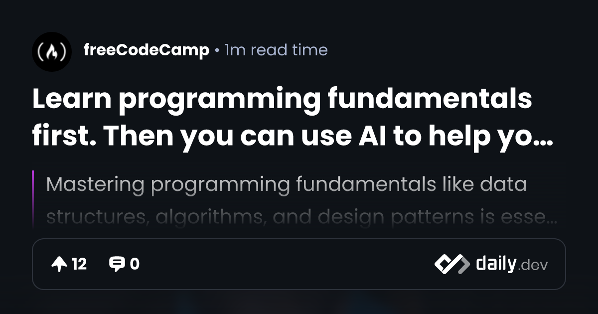 Learn programming fundamentals first. Then you can use AI to help you ...