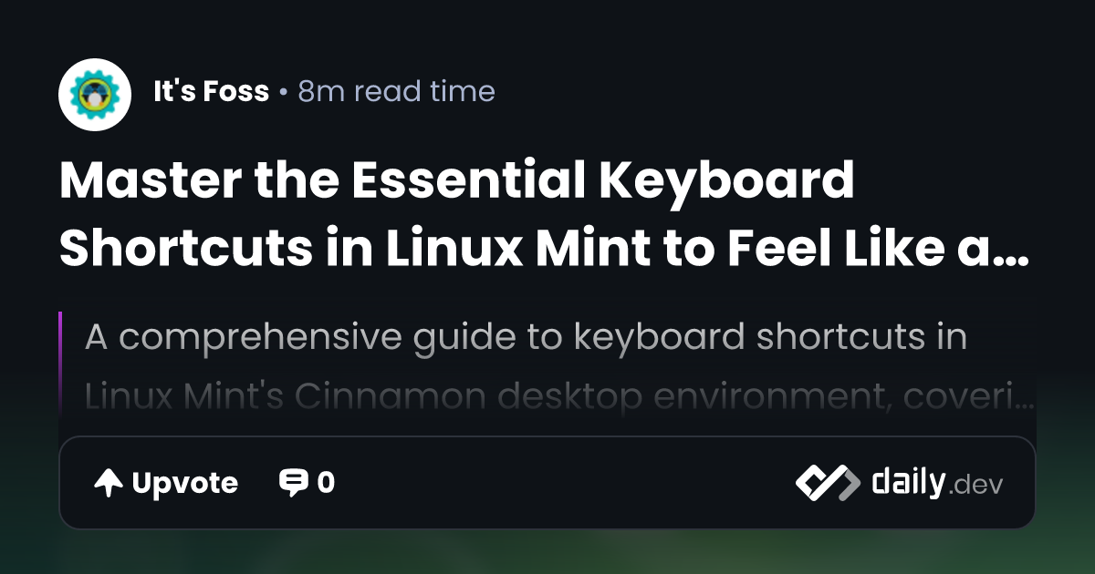 Master the Essential Keyboard Shortcuts in Linux Mint to...