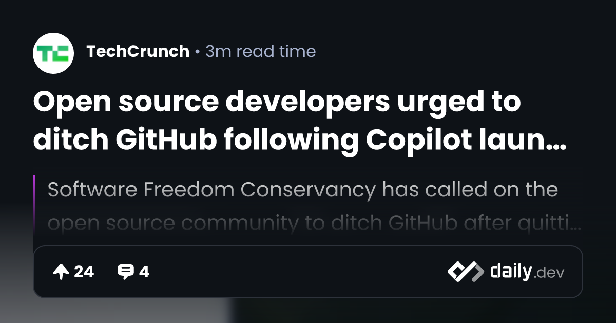 Open source developers urged to ditch GitHub following...