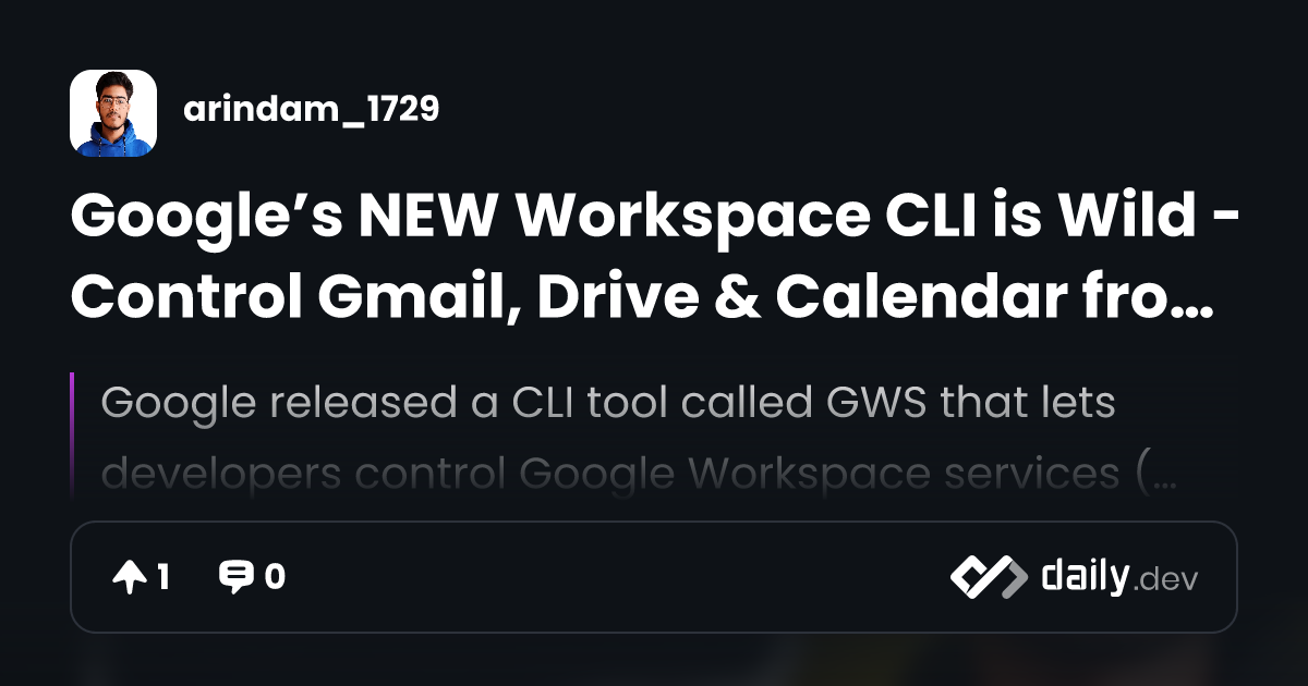 Google’s NEW Workspace CLI is Wild - Control Gmail,...