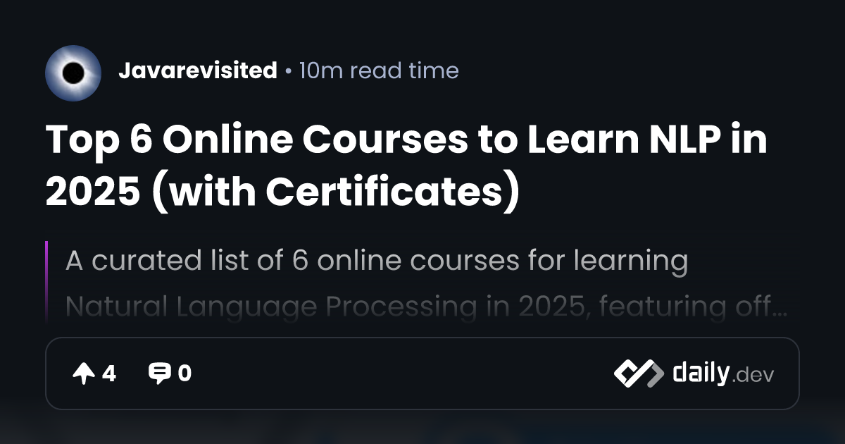 Top 6 Online Courses to Learn NLP in 2025 (with...