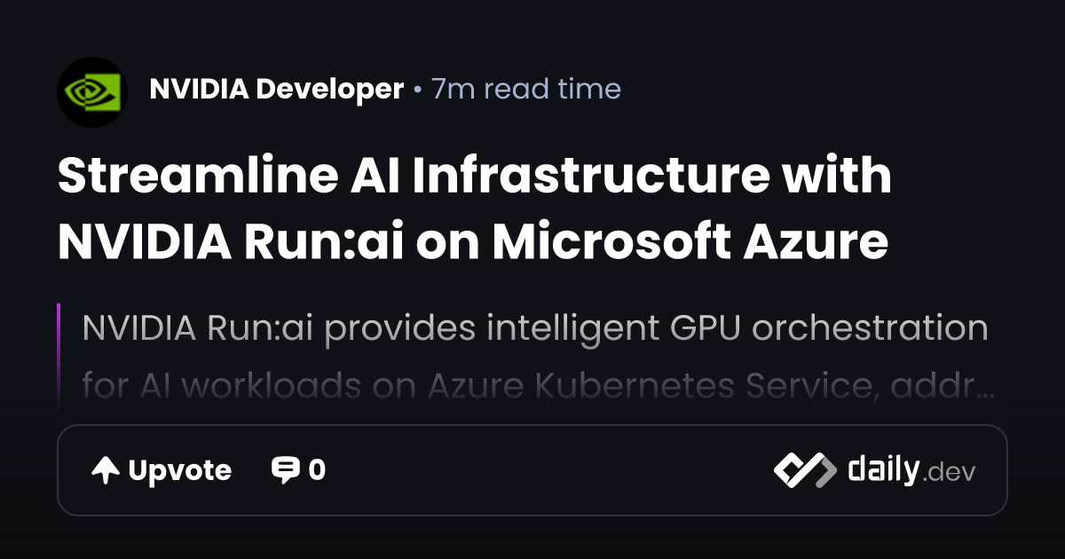 Streamline AI Infrastructure with NVIDIA Run:ai on Microsoft Azure ...