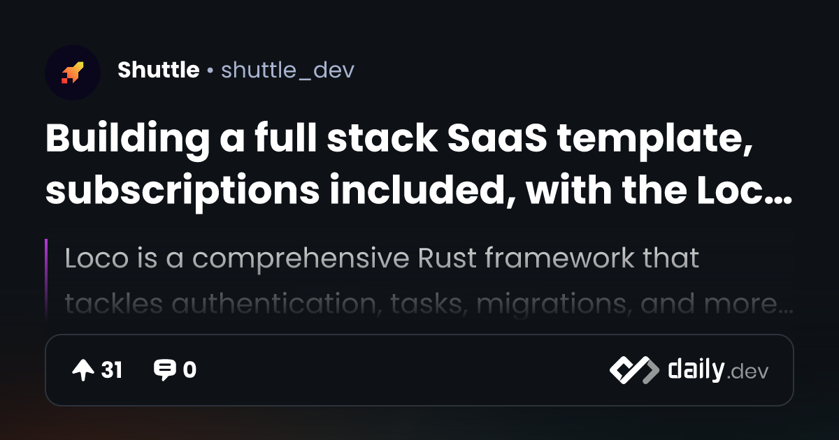 Building a full stack SaaS template, subscriptions...