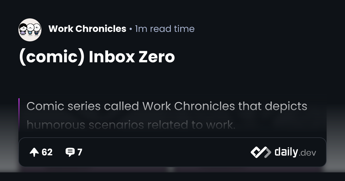 (comic) Inbox Zero | daily.dev