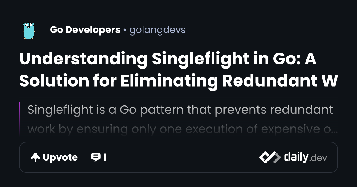 Understanding Singleflight in Go: A Solution for...