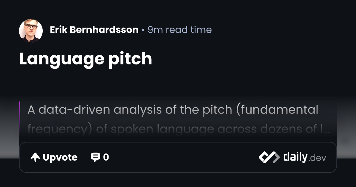 Language pitch | daily.dev
