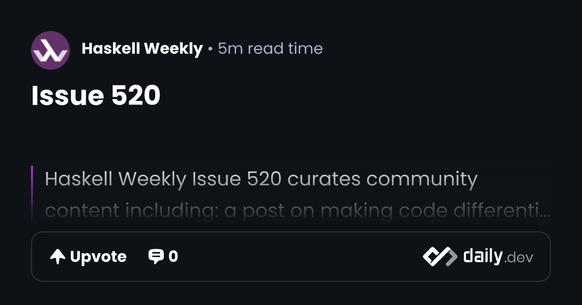 Issue 520 | daily.dev