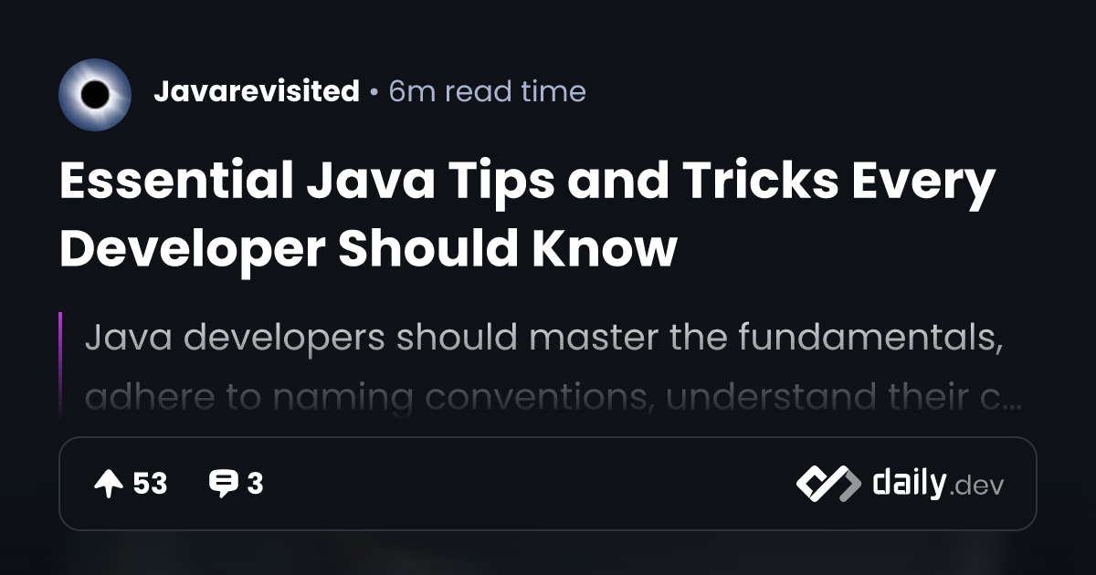 Essential Java Tips and Tricks Every Developer Should Know
