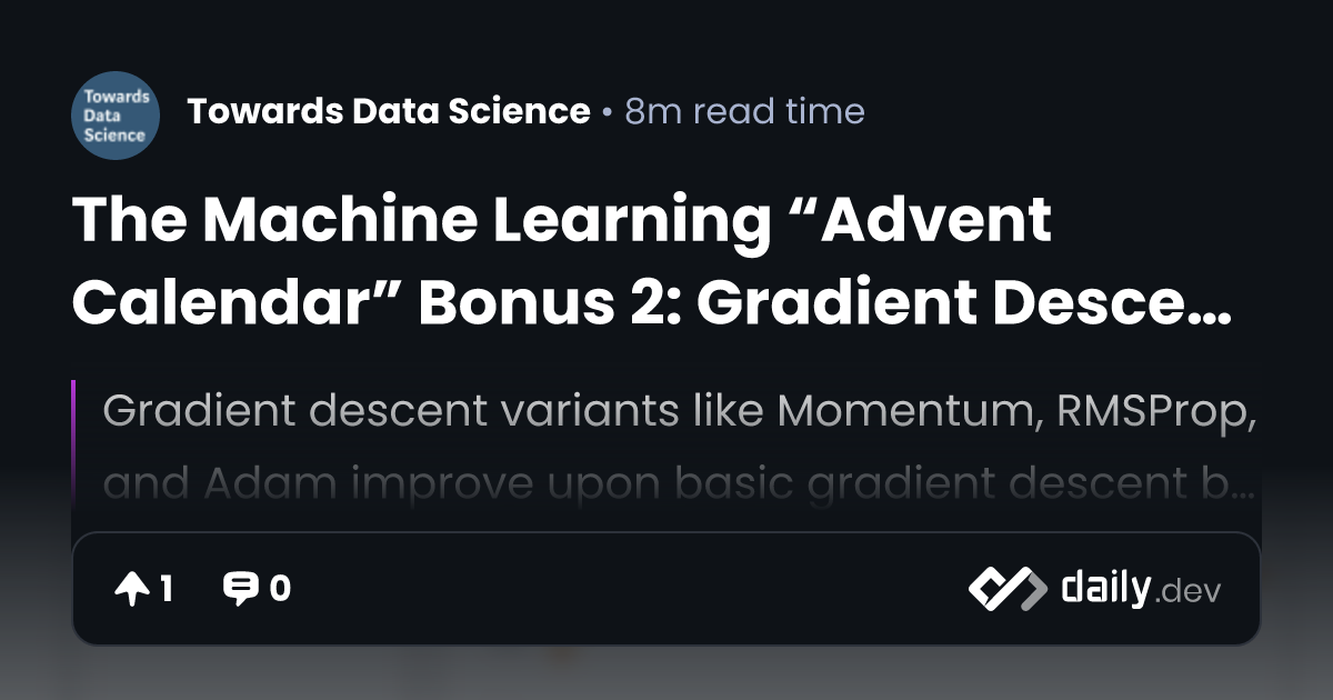 The Machine Learning “Advent Calendar” Bonus 2: Gradient Descent ...