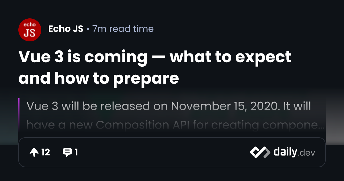 Vue 3 is coming — what to expect and how to prepare