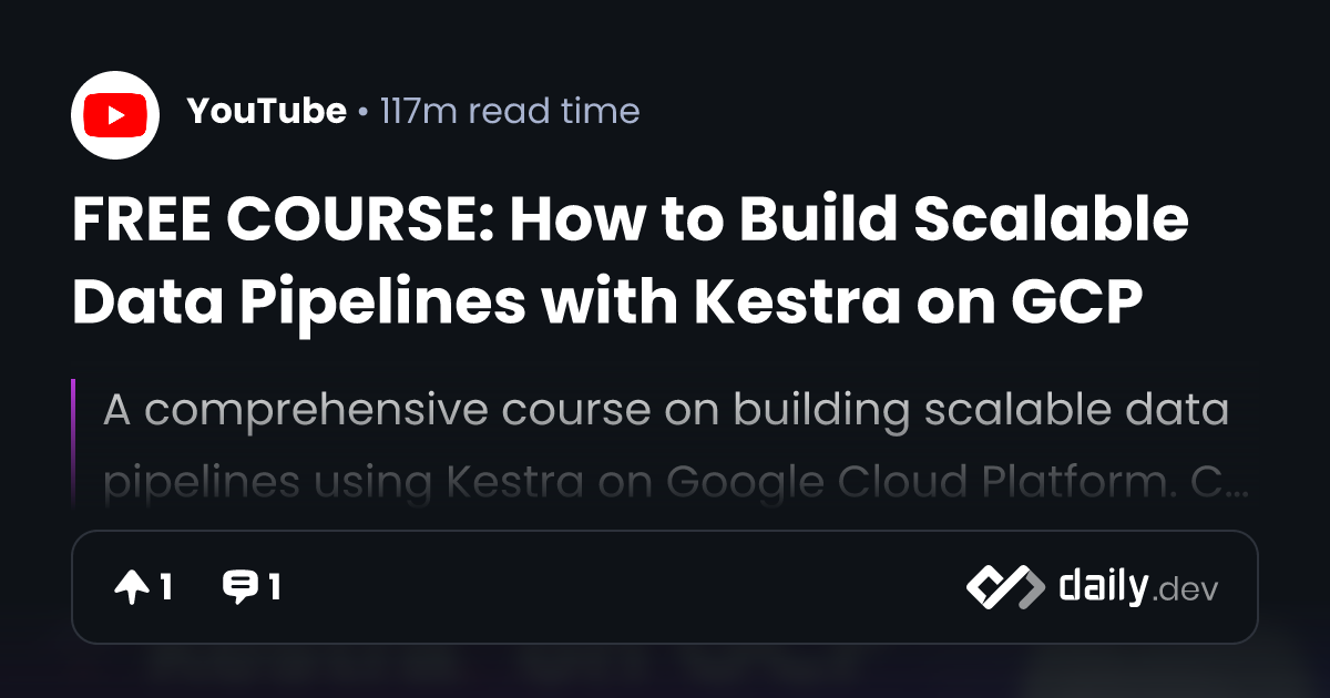 FREE COURSE: How to Build Scalable Data Pipelines with...