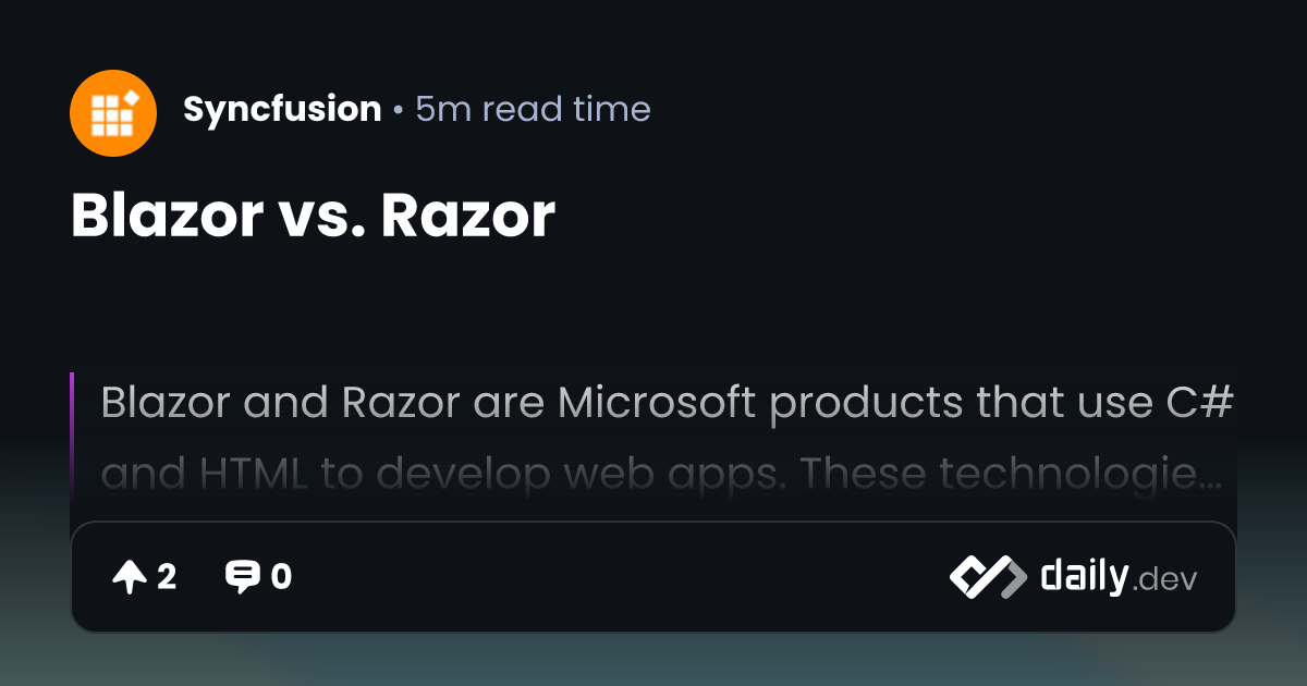 What’S The Difference Between Blazor Vs Razor – IVEWAP