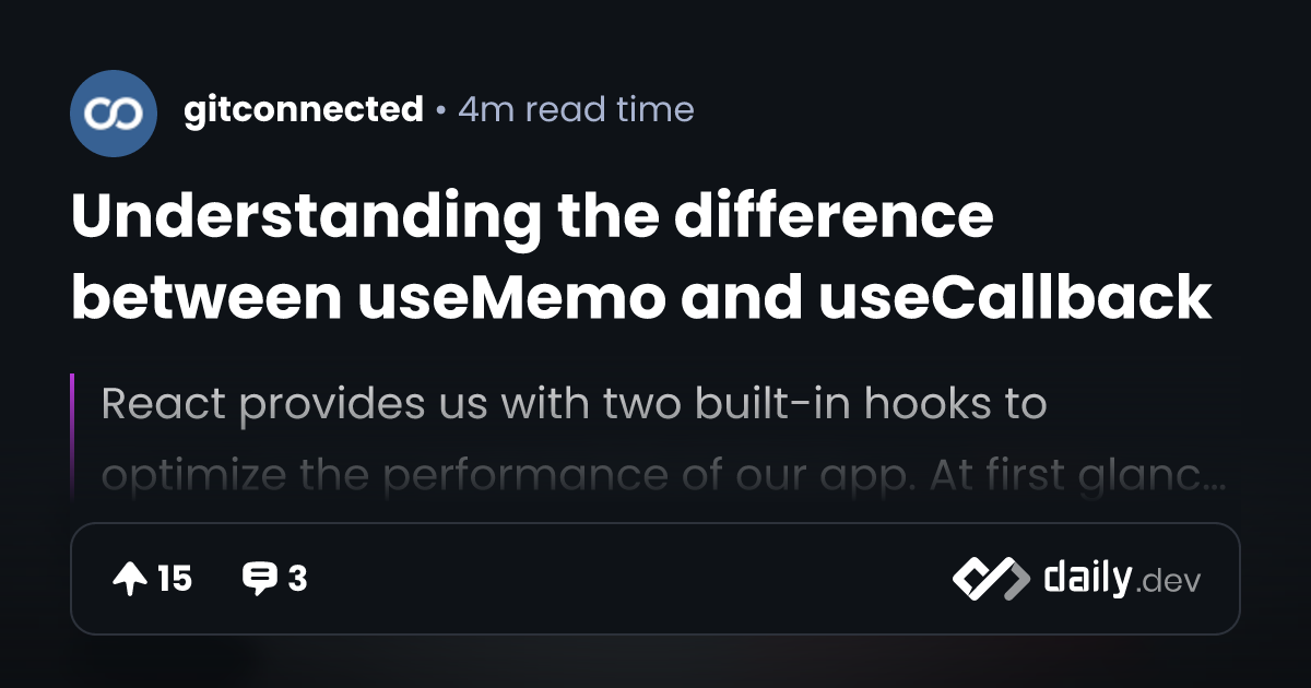 Understanding the difference between useMemo and useCallback