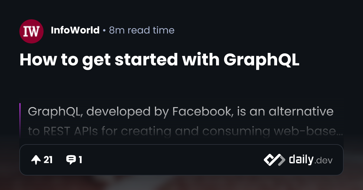 How to get started with GraphQL | daily.dev