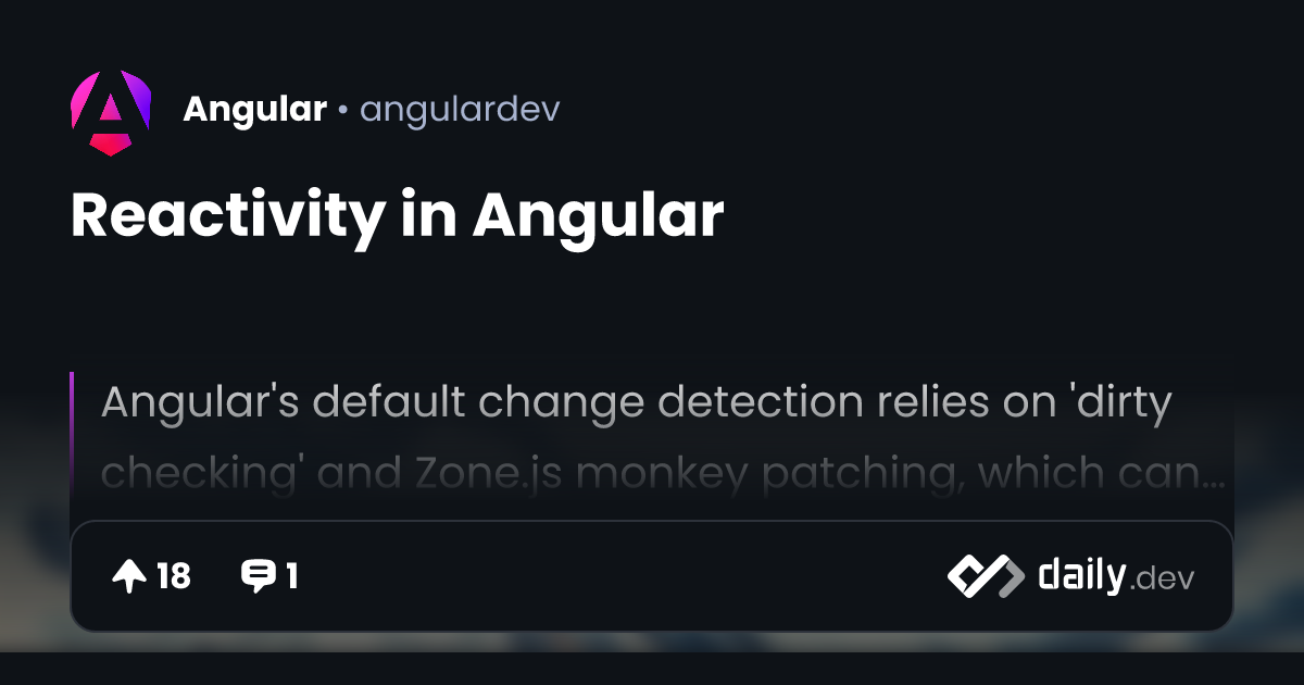 Reactivity in Angular | daily.dev