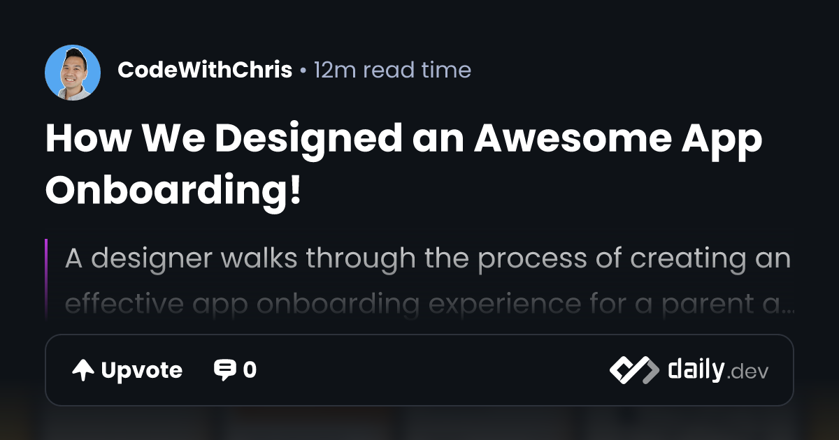 How We Designed an Awesome App Onboarding! | daily.dev