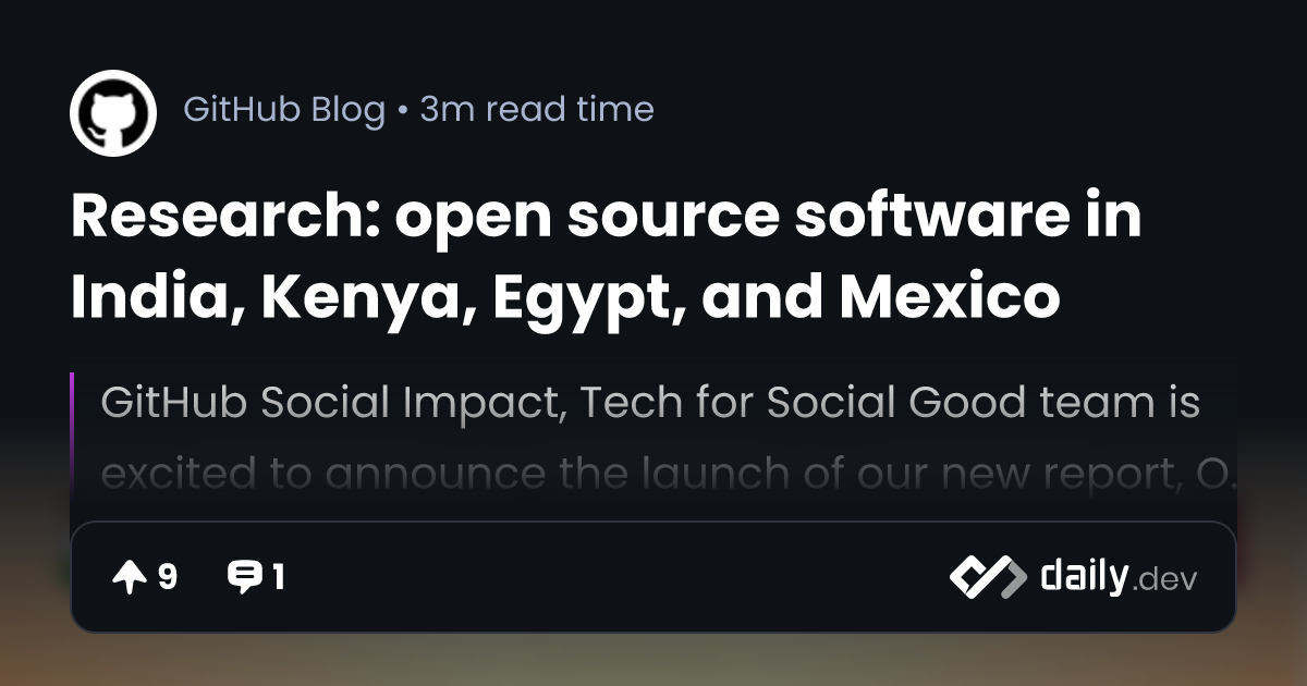 Understanding the social impact of open source technologies - The GitHub  Blog