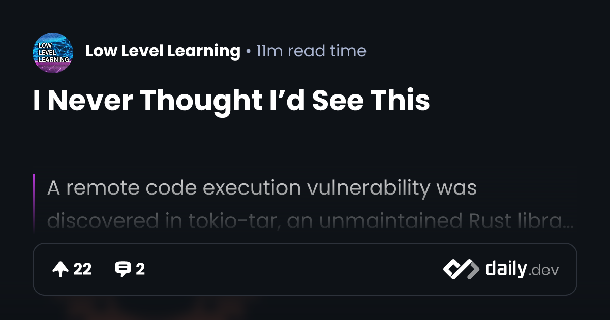 I Never Thought I’d See This daily.dev(02)