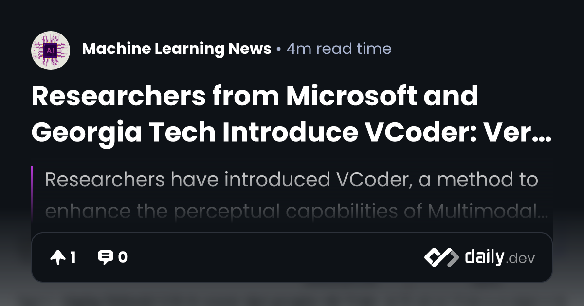 Researchers from Microsoft and Georgia Tech Introduce VCoder: Versatile ...