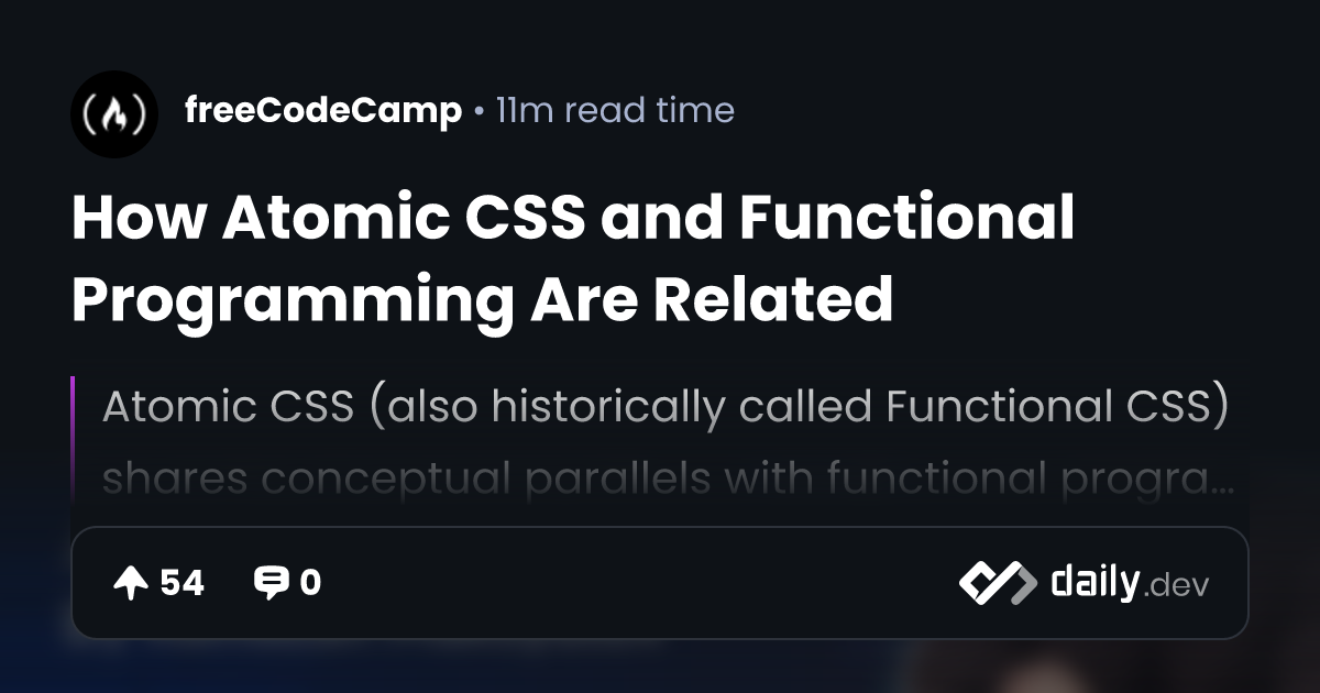 How Atomic CSS and Functional Programming Are Related