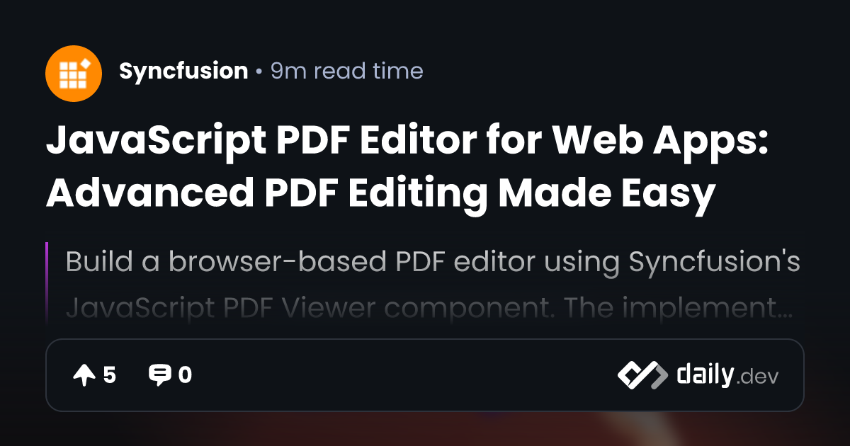 JavaScript PDF Editor for Web Apps: Advanced PDF Editing...