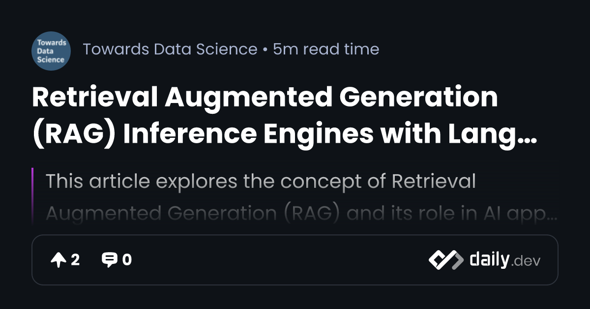 Retrieval Augmented Generation (RAG) Inference Engines with LangChain on  CPUs, by Eduardo Alvarez