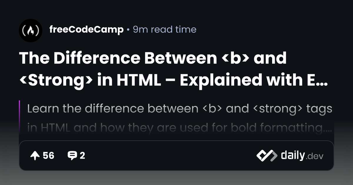 The Difference Between and in HTML
