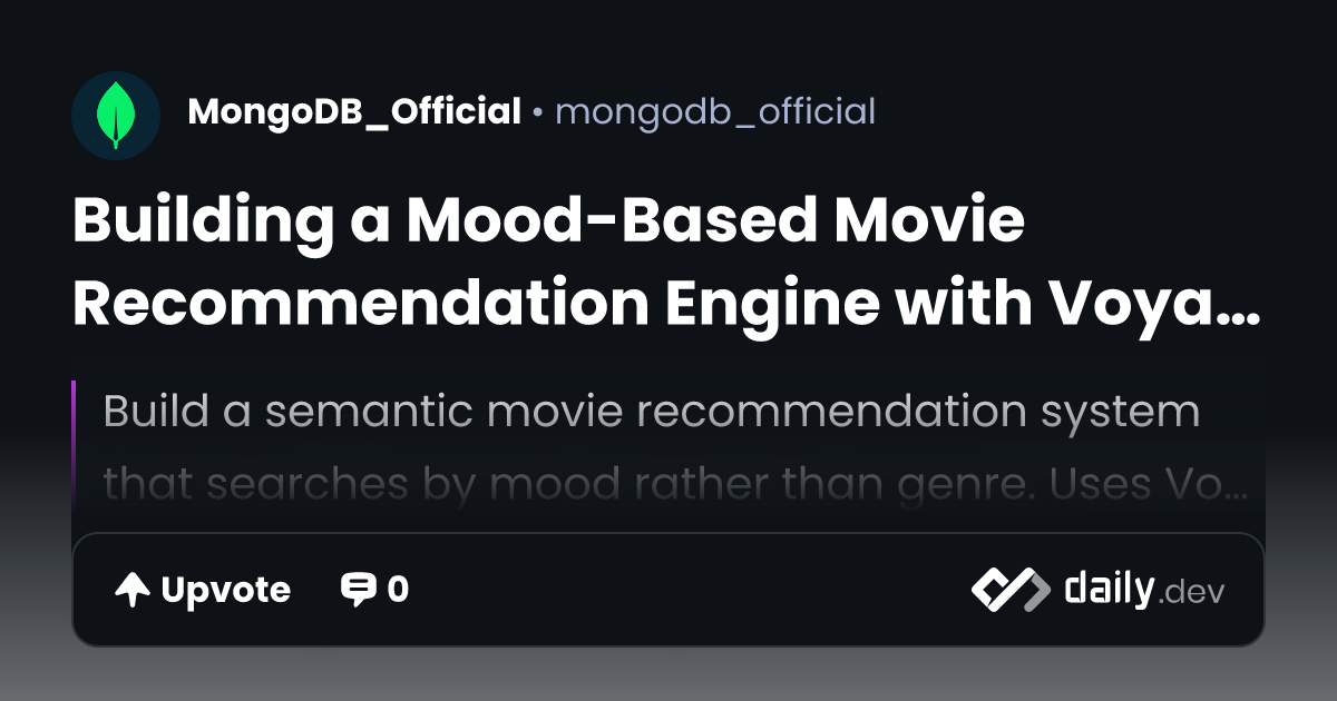 Building a Mood-Based Movie Recommendation Engine with...