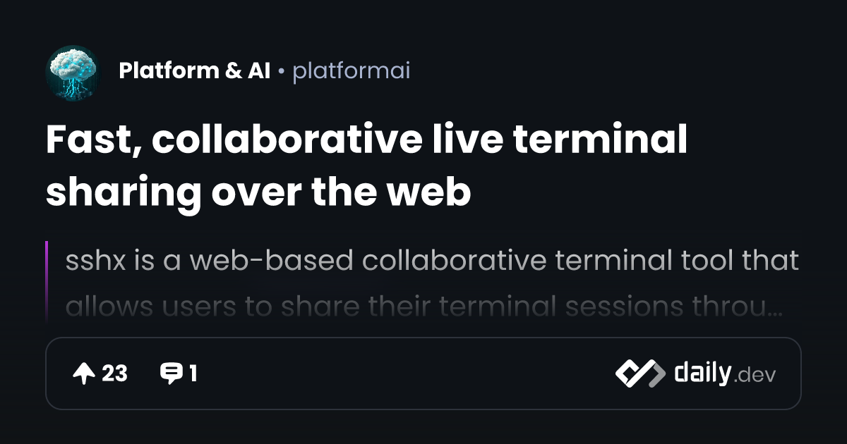 Fast, collaborative live terminal sharing over the web