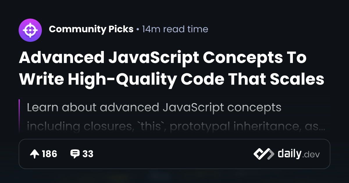 Advanced JavaScript Concepts To Write High-Quality Code That Scales ... image.