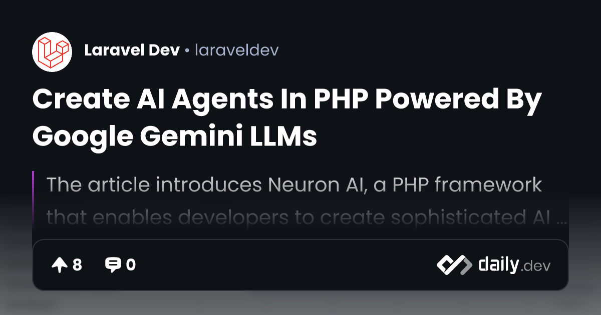 Create AI Agents In PHP Powered By Google Gemini LLMs