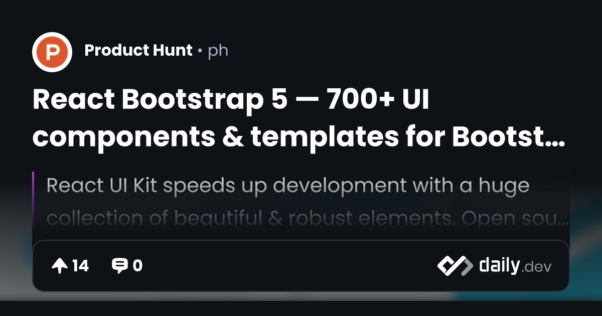 React Bootstrap 5 — 700+ UI components & templates for...