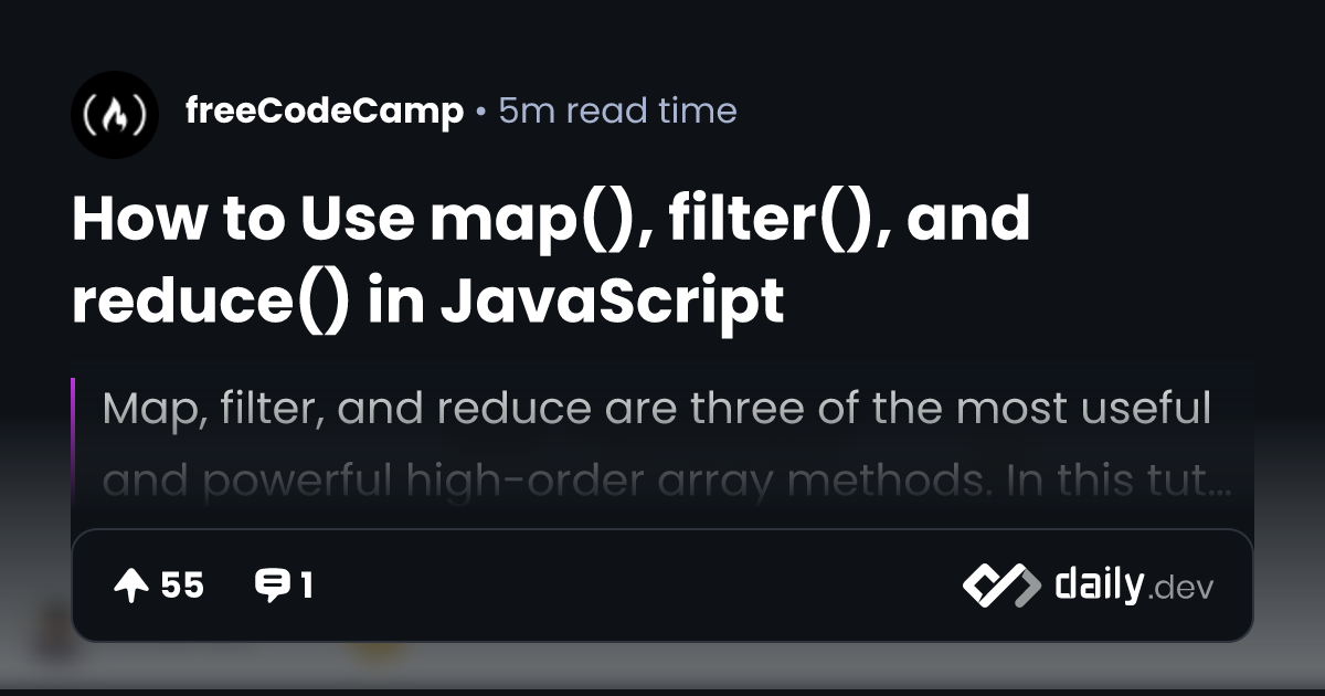 How to Use map(), filter(), and reduce() in JavaScript