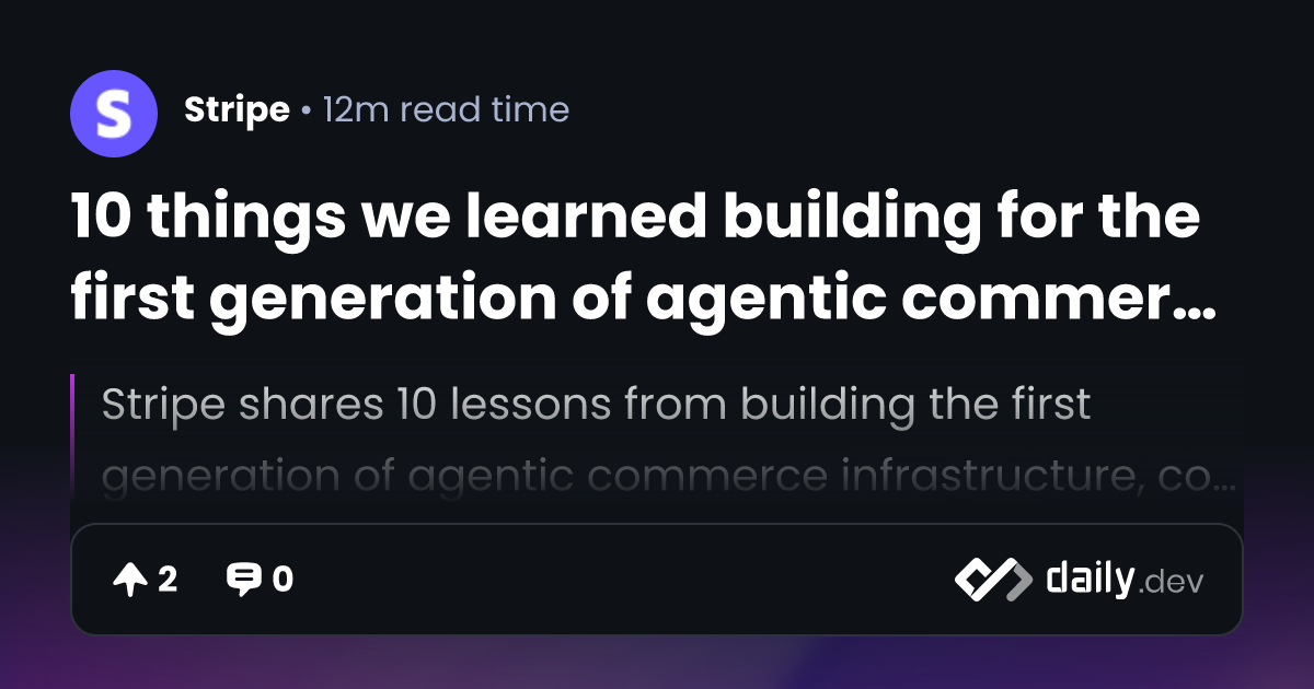 10 things we learned building for the first generation...