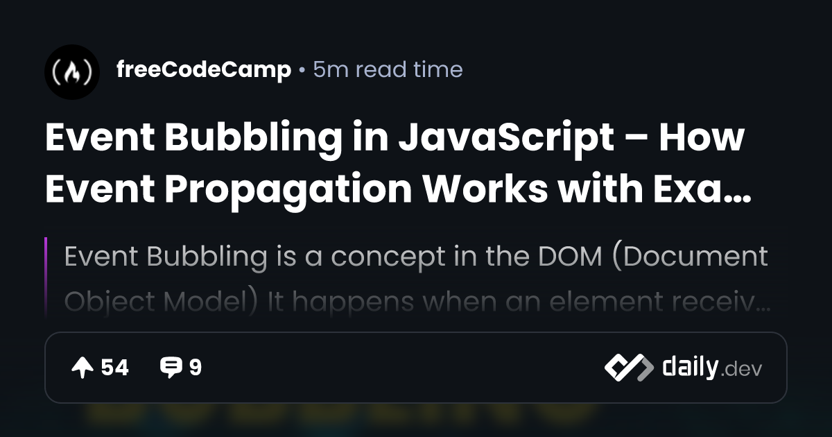 Event Bubbling in JavaScript How Event Propagation Works with
