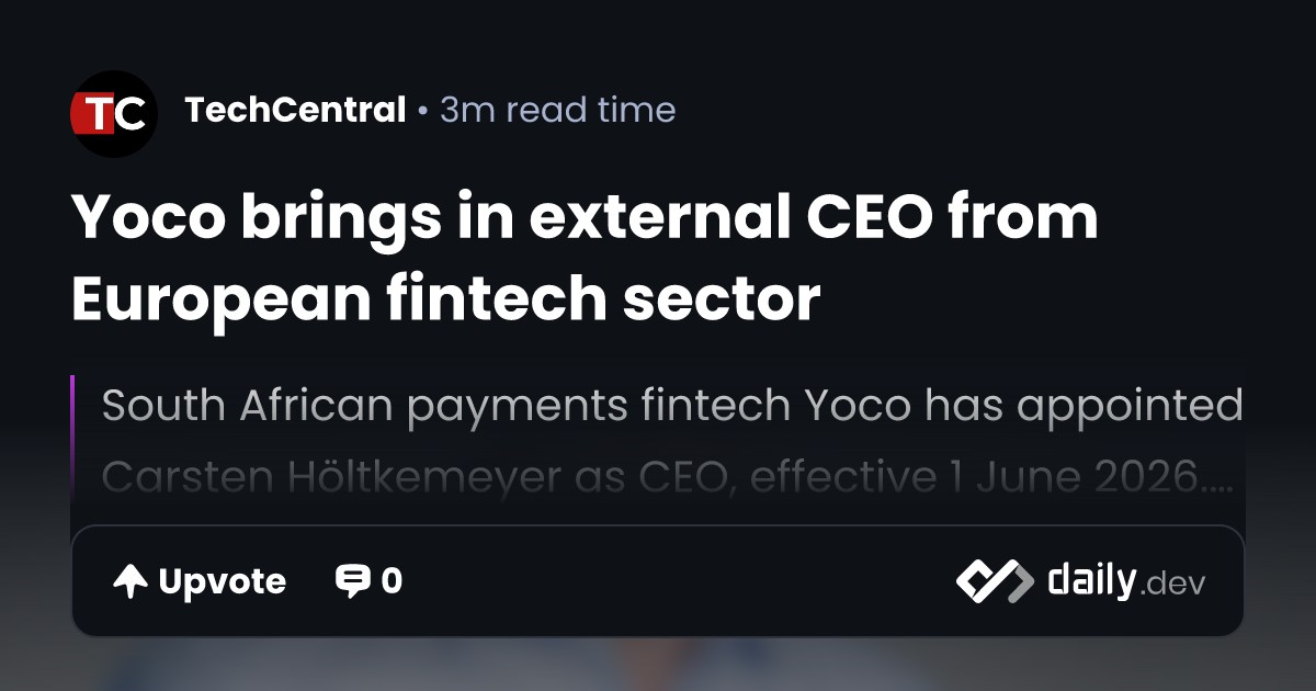 Yoco brings in external CEO from European fintech sector