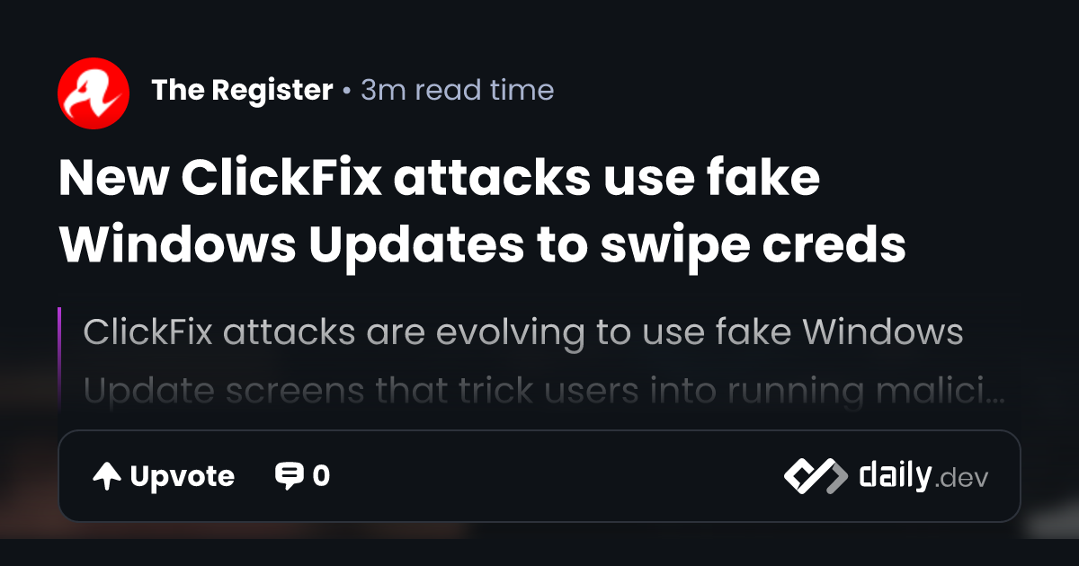 New ClickFix attacks use fake Windows Updates to swipe creds