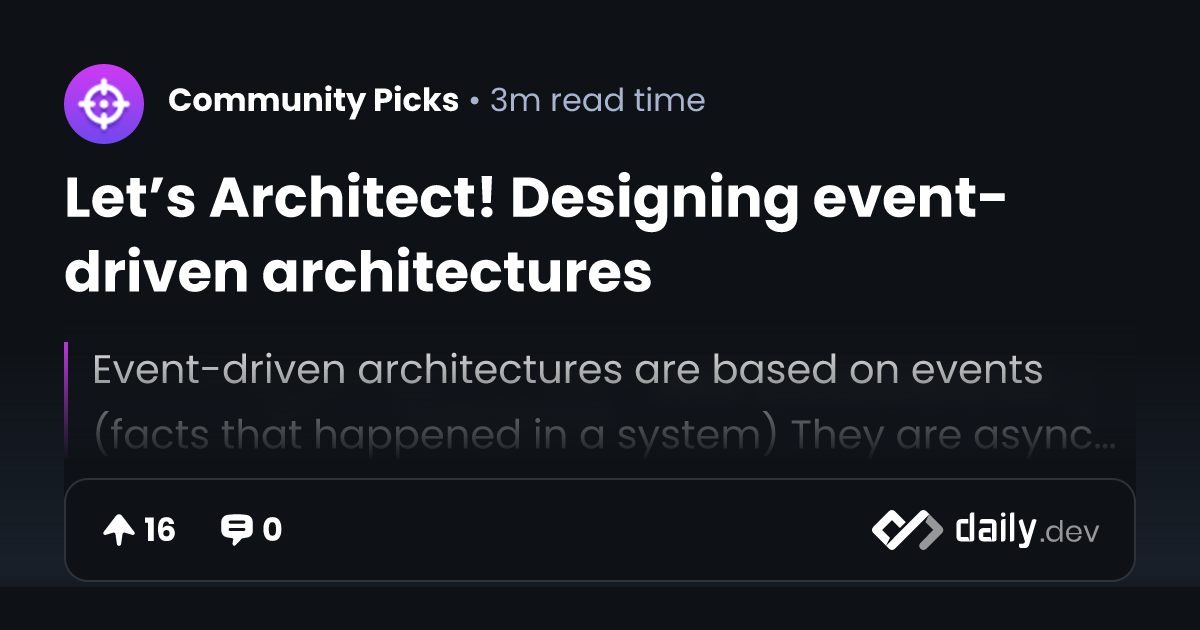 Let’s Architect! Designing event-driven architectures